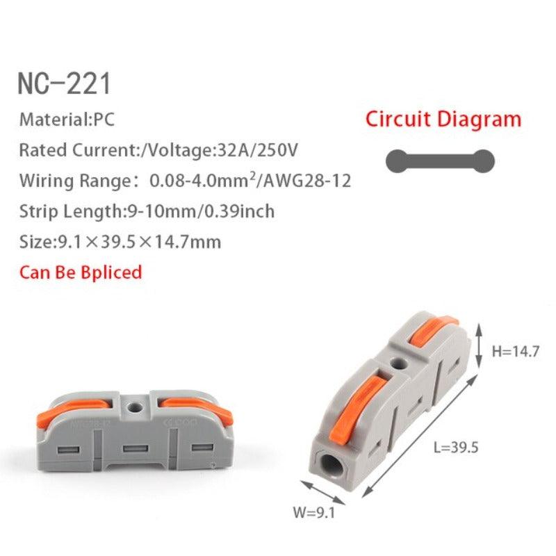 5/10PCS Mini Quick Splicing Splitter Universal Compact Conductor Wire Connectors Push-in Cable Terminals Block For Home 28-12AWG.