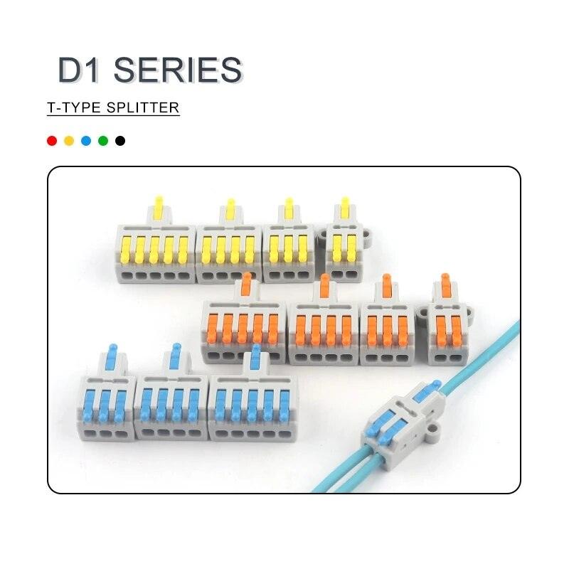 5/10PCS Mini Quick Splicing Splitter Universal Compact Conductor Wire Connectors Push-in Cable Terminals Block For Home 28-12AWG.