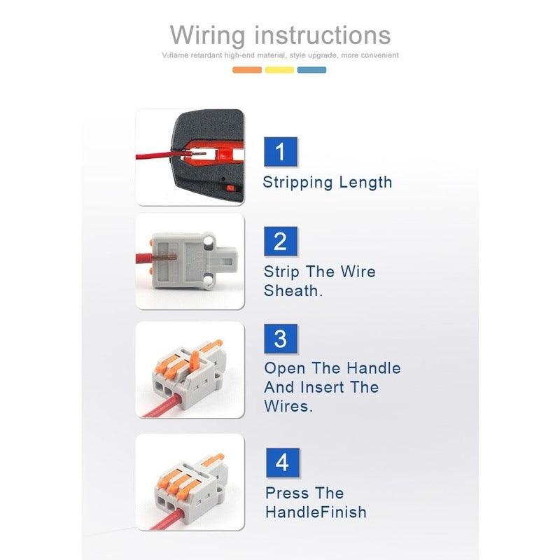 5/10PCS Mini Quick Splicing Splitter Universal Compact Conductor Wire Connectors Push-in Cable Terminals Block For Home 28-12AWG.