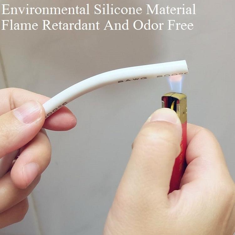 5M/10M Copper Wire Super Soft Silicone Rubber 30AWG-10AWG Heat-resistant Ultra Flexible Electronic Cord High Temperature Cable.