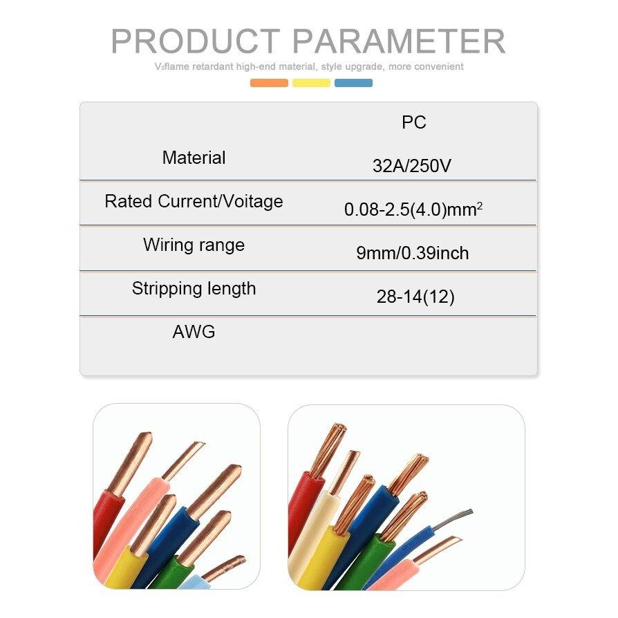 5PCS 1 in Multiple Out Quick Wiring Connector Universal Splitter Wiring Cable Push-in Can Combined Butt Home Terminal Block D 22.