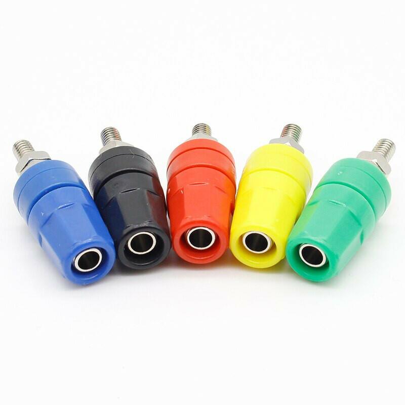 5pcs M4X36 pure copper terminal 4mm banana Jack Socket 20A binding post Banana plug connector.