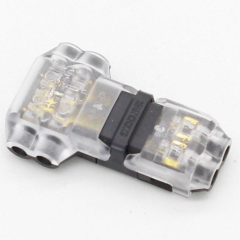 5Pcs/lot 2 Pin 2 Way 300v 10a Universal Compact Wire Wiring Connector T SHAPE Conductor Terminal Block With Lever AWG 18-24.