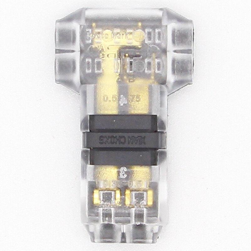 5Pcs/lot 2 Pin 2 Way 300v 10a Universal Compact Wire Wiring Connector T SHAPE Conductor Terminal Block With Lever AWG 18-24.