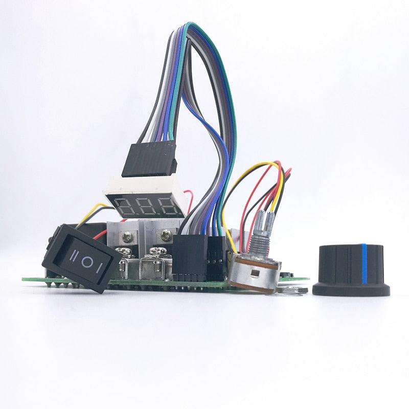 60A Digital display PWM speed controller module 10-55V 0~100% adjustable forward reversal.