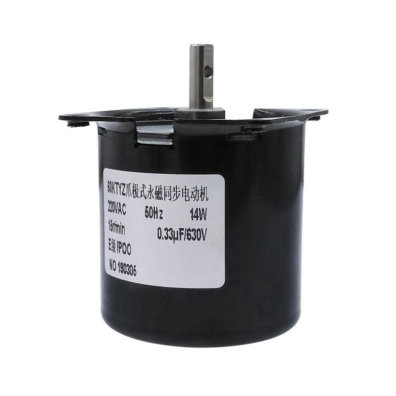 60KTYZ Permanent Magnet Synchronous Motor AC220V 14W Gear Motor 2.5/5/10/15/20/30/50/60/80/110rpm.