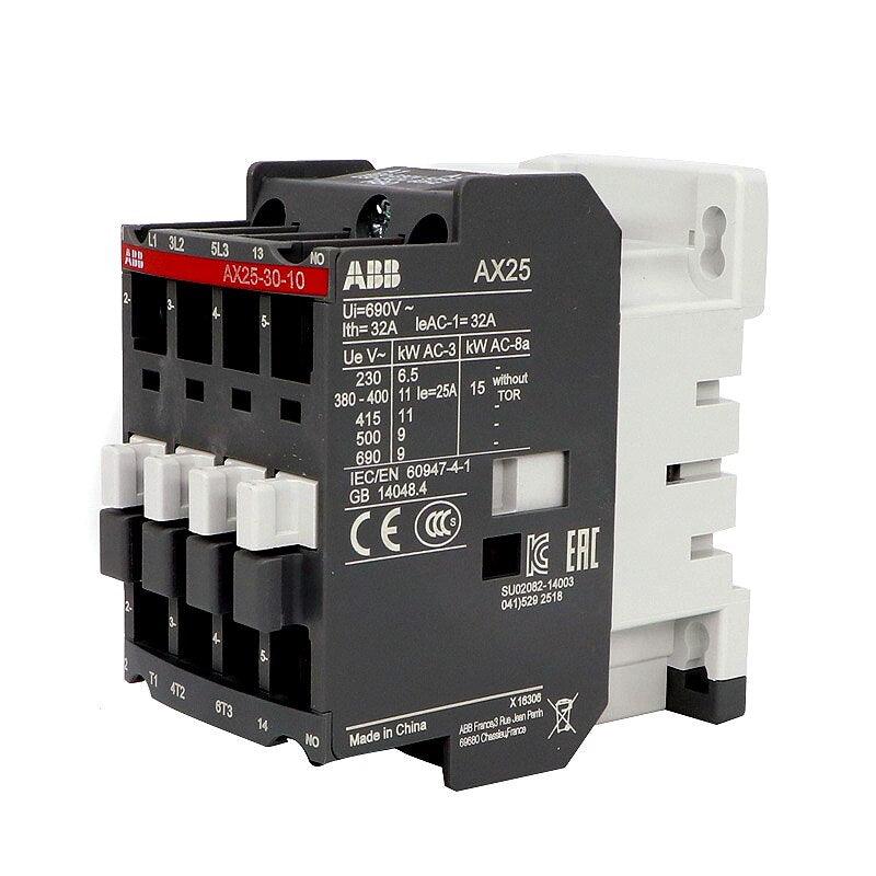 ABB- Contactors AX series| AX25-30-10 (1NO)   AX25-30-01 (1NC) optional.