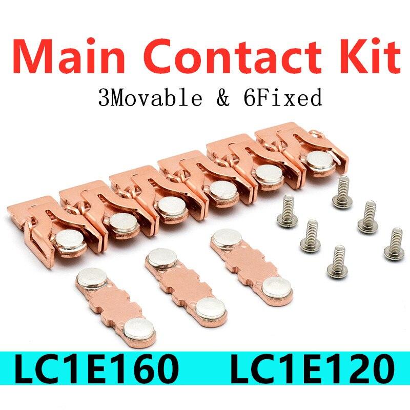 schneider contactor accessories,AC Magnetic Contactor Accessories (for SCHNEIDER) LC1E160| Main Contact Kit LC1E120 Moving and Fixed Contact Point Spare Part Repair Replacement&nbsp;contactor accessories