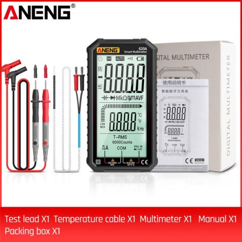 ANENG- 620A Digital Multimeter Transistor Testers| Red/Black Optional.