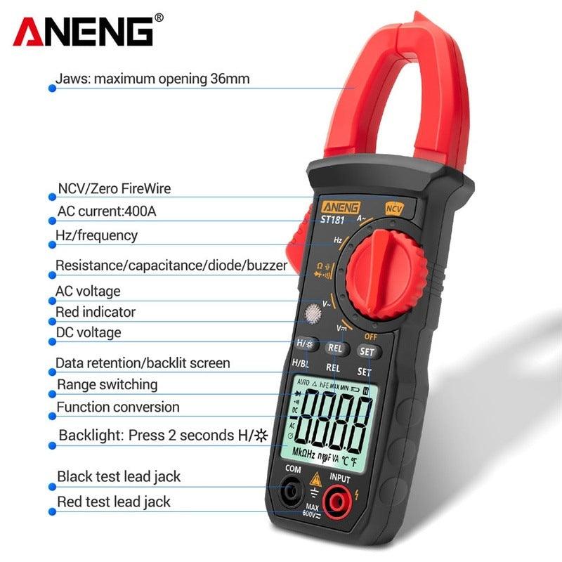 ANENG- ST181 Clamp Meter| DC/AC Current 4000 Counts  Ohm Test.