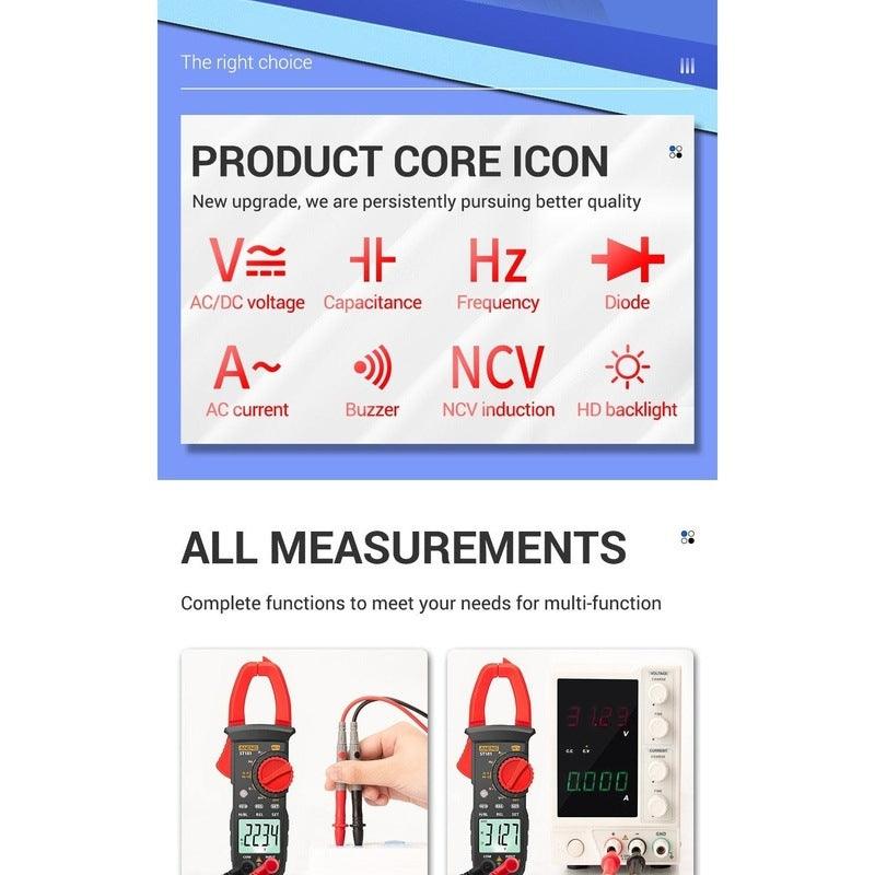 ANENG- ST181 Clamp Meter| DC/AC Current 4000 Counts  Ohm Test.