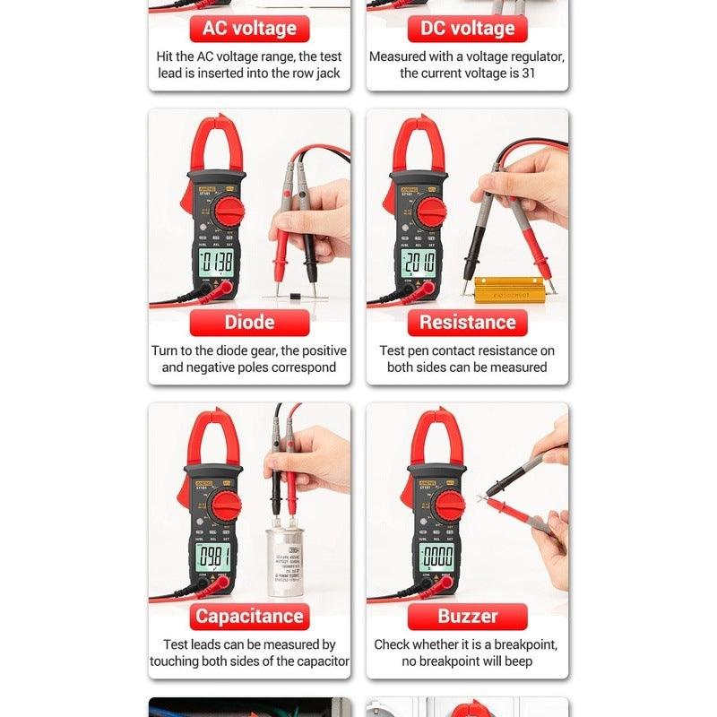 ANENG- ST181 Clamp Meter| DC/AC Current 4000 Counts  Ohm Test.