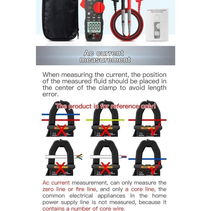 ANENG- ST181 Clamp Meter| DC/AC Current 4000 Counts  Ohm Test.