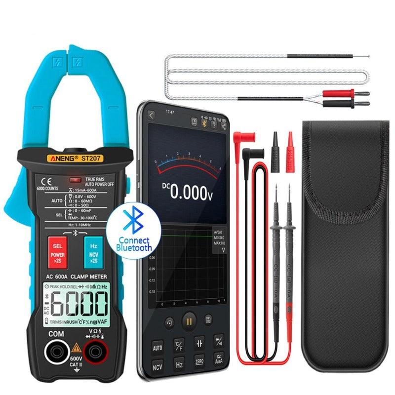 ANENG- ST207 Digital Bluetooth Multimeter Clamp Meter| AC Current Hz Capacitance Ohm.aneng st207