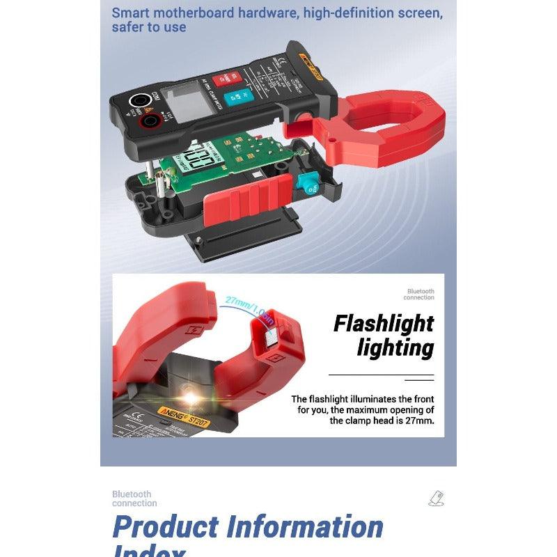 ANENG- ST207 Digital Bluetooth Multimeter Clamp Meter| AC Current Hz Capacitance Ohm.