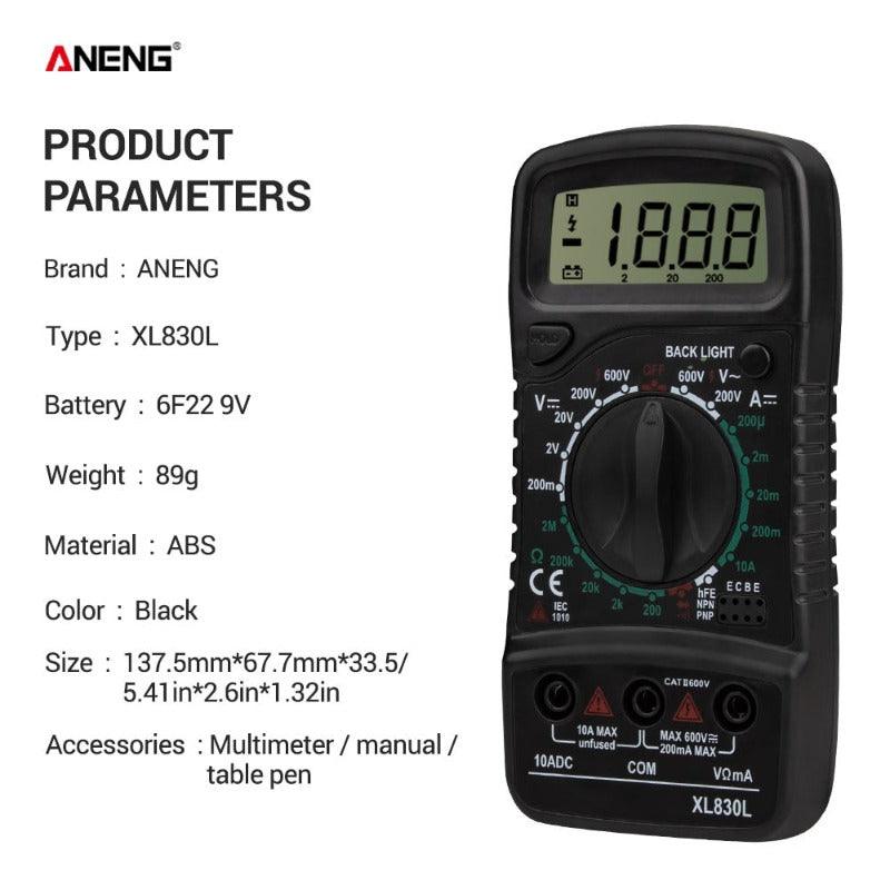 ANENG- XL830L Digital Esr Meter Testers| Dmm Transistor Peak Tester Meter.