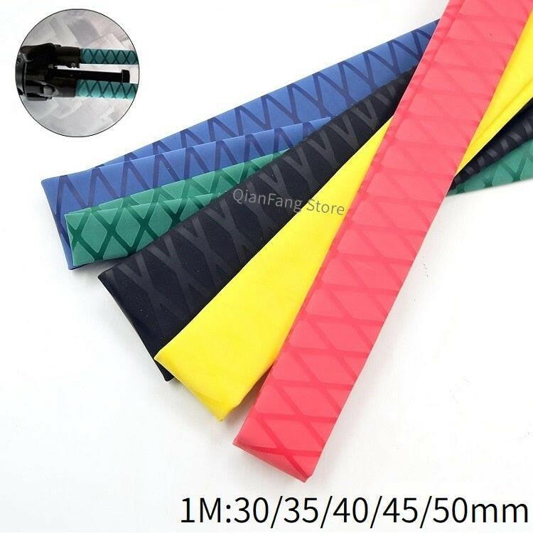 Anti Slip Heat Shrink Tube Fishing Rod Wrap 30 35 40 45 50mm DIY Electric Insulated Waterproof Nonskid Handle Racket Grip Sleeve.