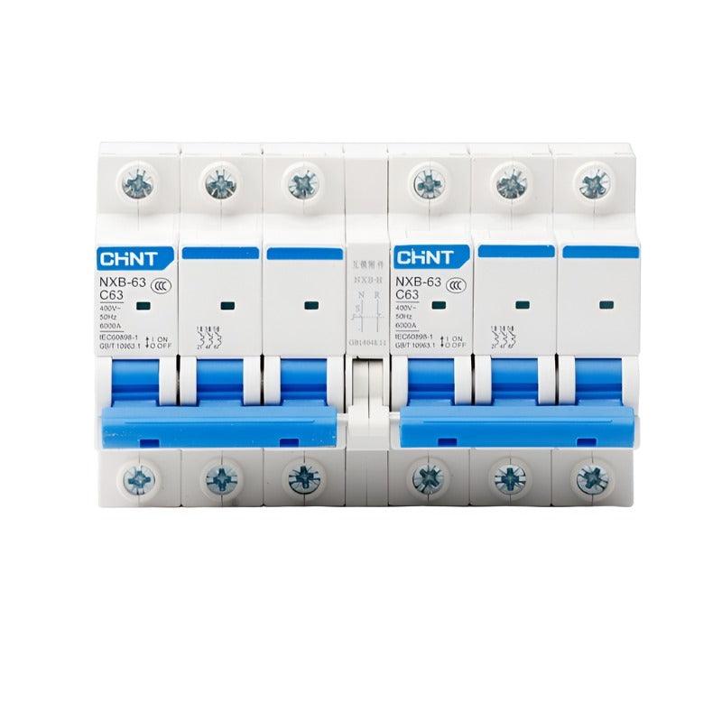 CHNT Dual Power Transfer Switch, Interlock Circuit Breaker ,Changeover Switch ,Dual Source MCB, 1P interlock breaker, 2P transfer breaker ,6A-63A MCB, AC230V switch ,DIN rail breaker, Generator Transfer Switch