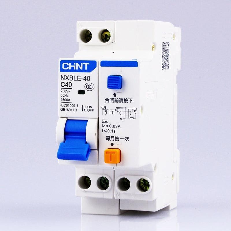 CHINT NXBLE-40 1+N DPNL RCBO 6A 10A 16A 20A 25A 32A 40A 230V 50/ Earth Leakage Circuit Breakers Leakage Protection DZ267LE.