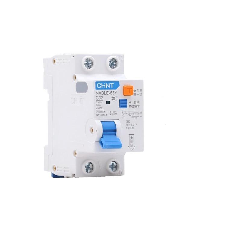 CHINT NXBLE-63Y 6A 10A 16A 32A 63A 10MA 0.01A RCBO 1P+N 230V Residual current Circuit breaker over current Leakage protection.