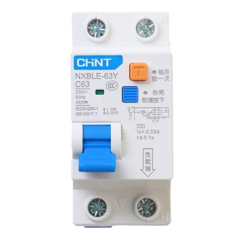 CHNT DPN 1P+N 30mA RCBO NXBLE-63Y Residual Current Operated Circuit Breaker Over Current Leakage Protection 6 10 16 20 25 40 63A.