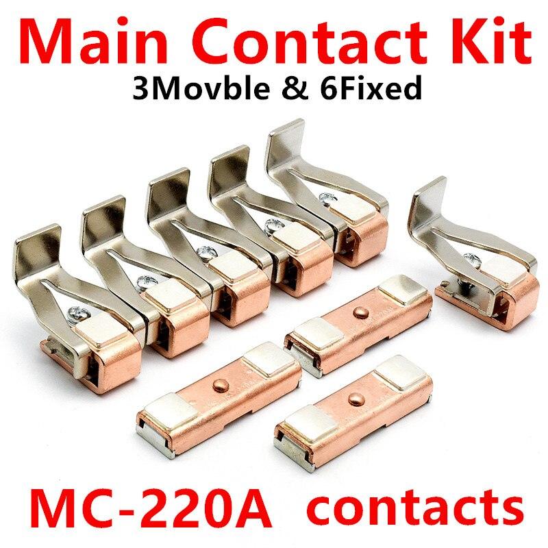 contactor accessories gmc,contactor accessories mc,Contact Kit For GMC-180 GMC-220 MC-220A MC-185A Moving And Fixed Contact Kit magnetic contactor parts