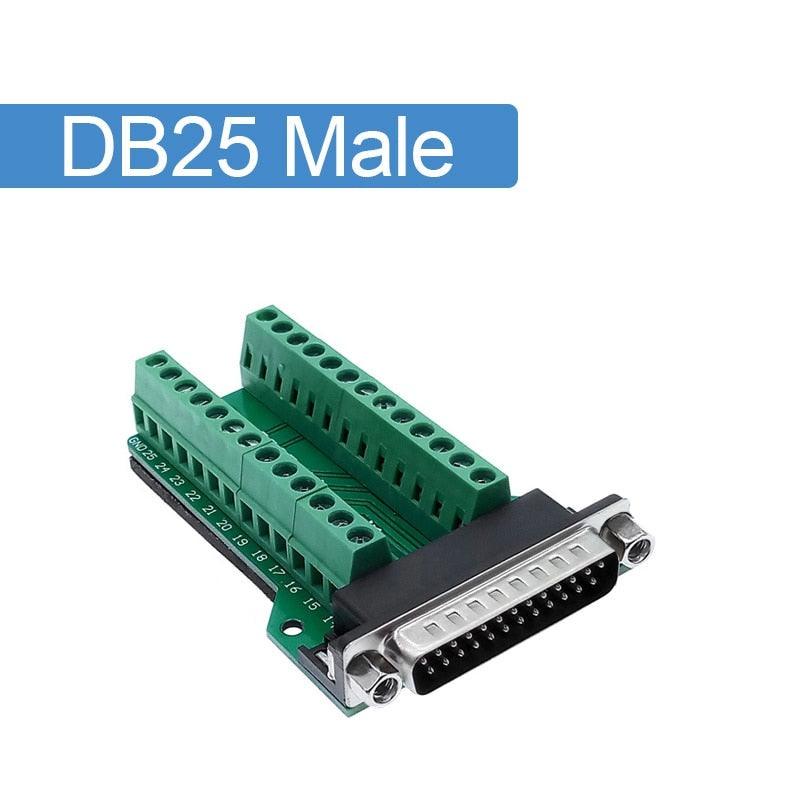 DB25 25pin Adapter RS232 Serial Signals Terminal Module Interface Converter To Terminal DB25 Connector Male Female D sub.