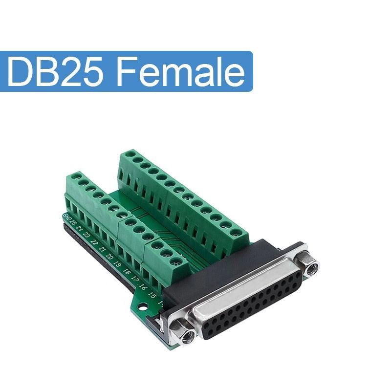 DB25 25pin Adapter RS232 Serial Signals Terminal Module Interface Converter To Terminal DB25 Connector Male Female D sub.