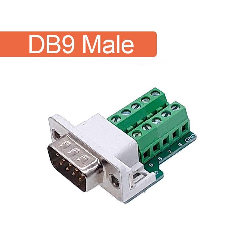 DB9 Adapter RS232 Serial Signals Terminal Module Interface Converter To Terminal DB9 Connector Male Female D sub.