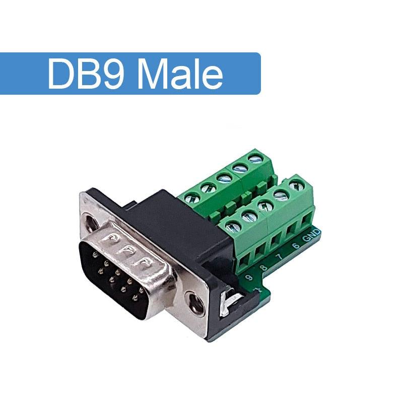 DB9 Adapter RS232 Serial Signals Terminal Module Interface Converter To Terminal DB9 Connector Male Female D sub.