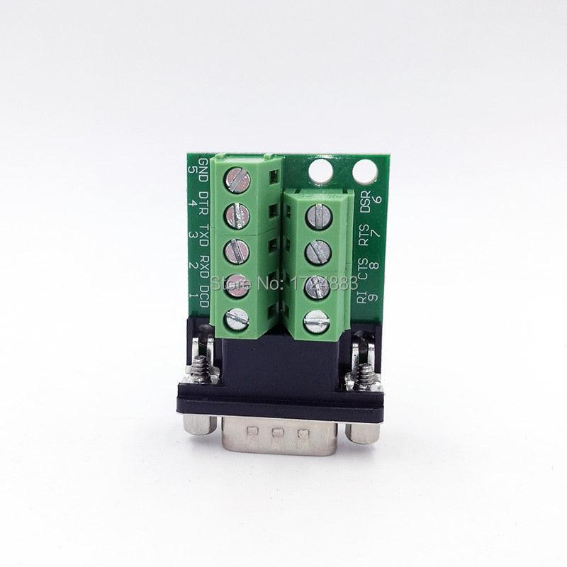 DB9 Adapter RS232 Serial Signals Terminal Module Interface Converter To Terminal DB9 Connector Male Female D sub.