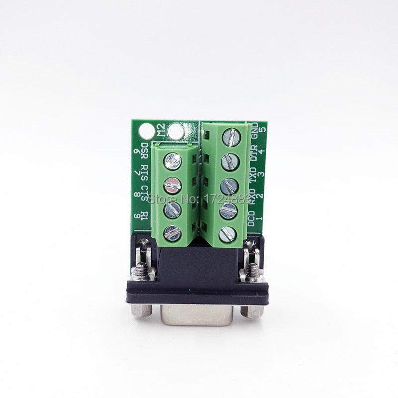 DB9 Adapter RS232 Serial Signals Terminal Module Interface Converter To Terminal DB9 Connector Male Female D sub.