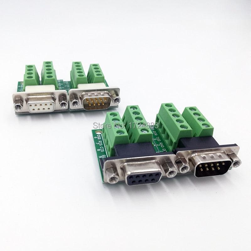 DB9 Adapter RS232 Serial Signals Terminal Module Interface Converter To Terminal DB9 Connector Male Female D sub.