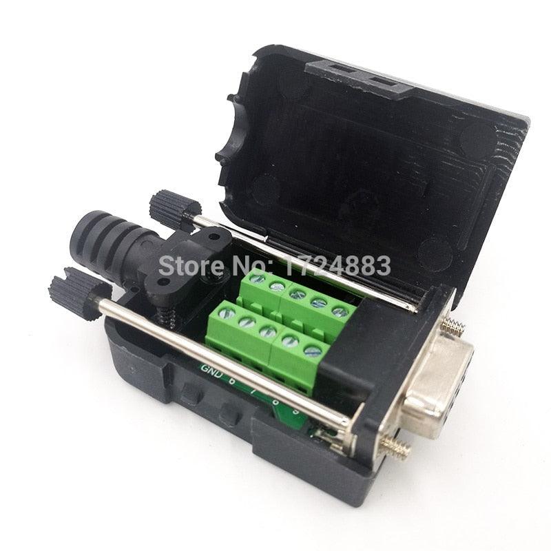 DB9 serial COM RS232 transfer-free Male Female Signals terminals connector D sub 9Pin hole.