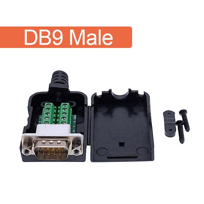 DB9 serial COM RS232 transfer-free Male Female Signals terminals connector D sub 9Pin hole.