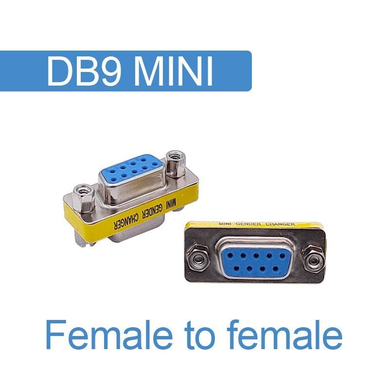 DB9/DB15 MINI Gender Changer adapter RS232 Com D-Sub to Male Female VGA plug connector 9 15pin.