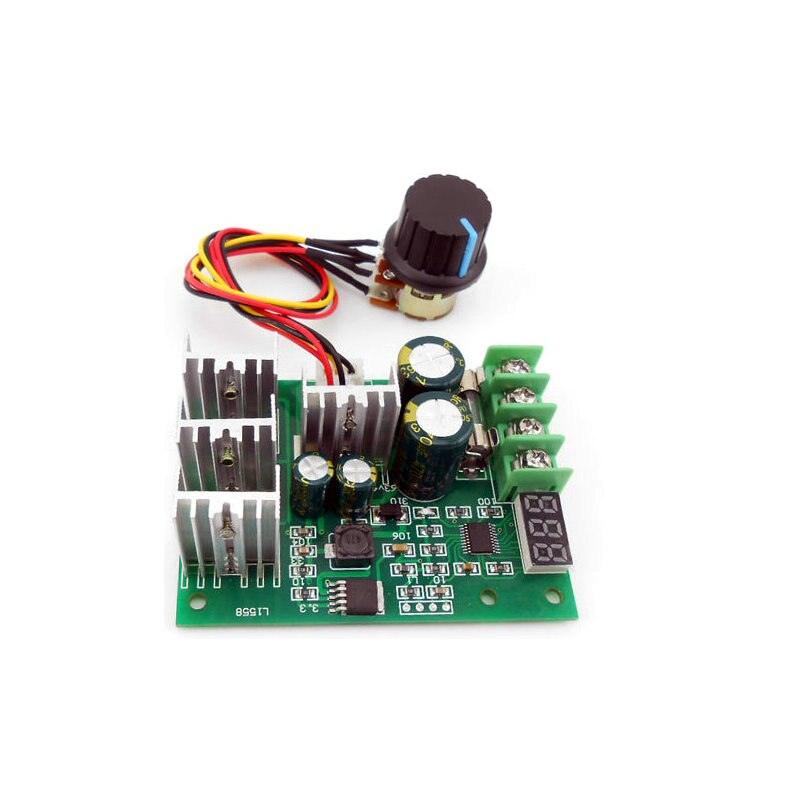 Digital display PWM 30A dc motor speed controller 9~60VDC display 0~100% adjustable drive module.