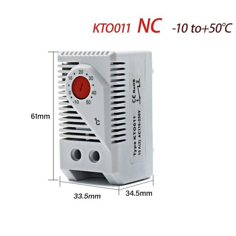 DIN Rail Cabinet Temperature Controller Industrial Thermostat KTO011 KTS011 0 to 60 Degree Centigrade Mechanical Thermoregulator.