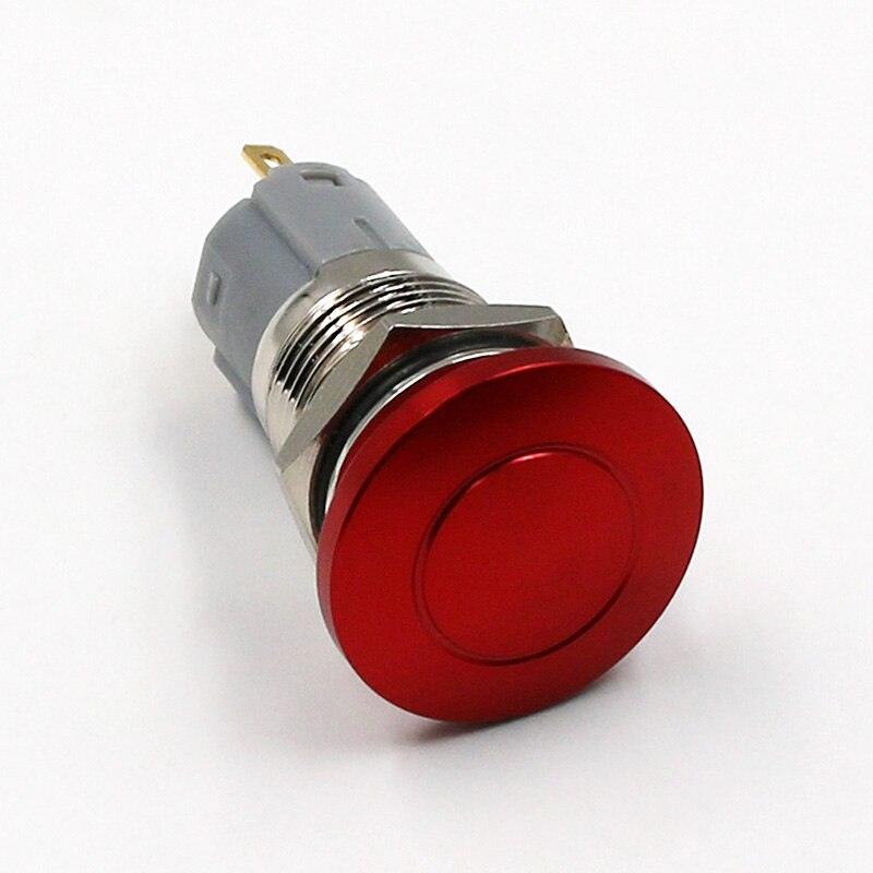 DIY 16mm 19mm Metal Waterproof Push Button Switch Emergency Stop Mushroom Head.