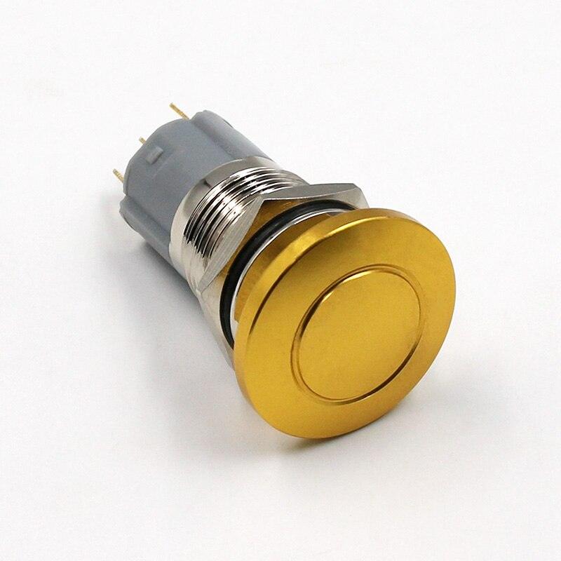 DIY 16mm 19mm Metal Waterproof Push Button Switch Emergency Stop Mushroom Head.