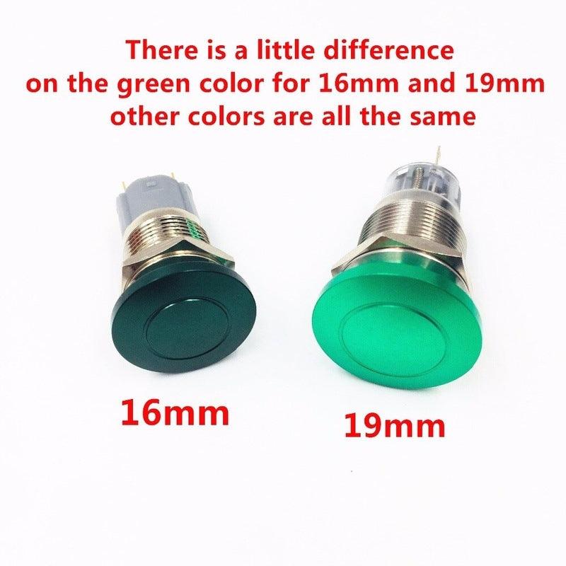 DIY 16mm 19mm Metal Waterproof Push Button Switch Emergency Stop Mushroom Head.