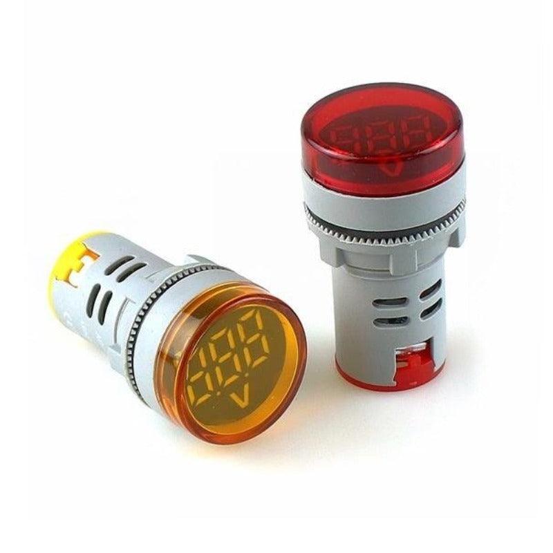 DIY  Digital Voltmeter 22mm Round AC 60 -500V Volt Voltage Tester| Meter Monitor Power LED Indicator.
