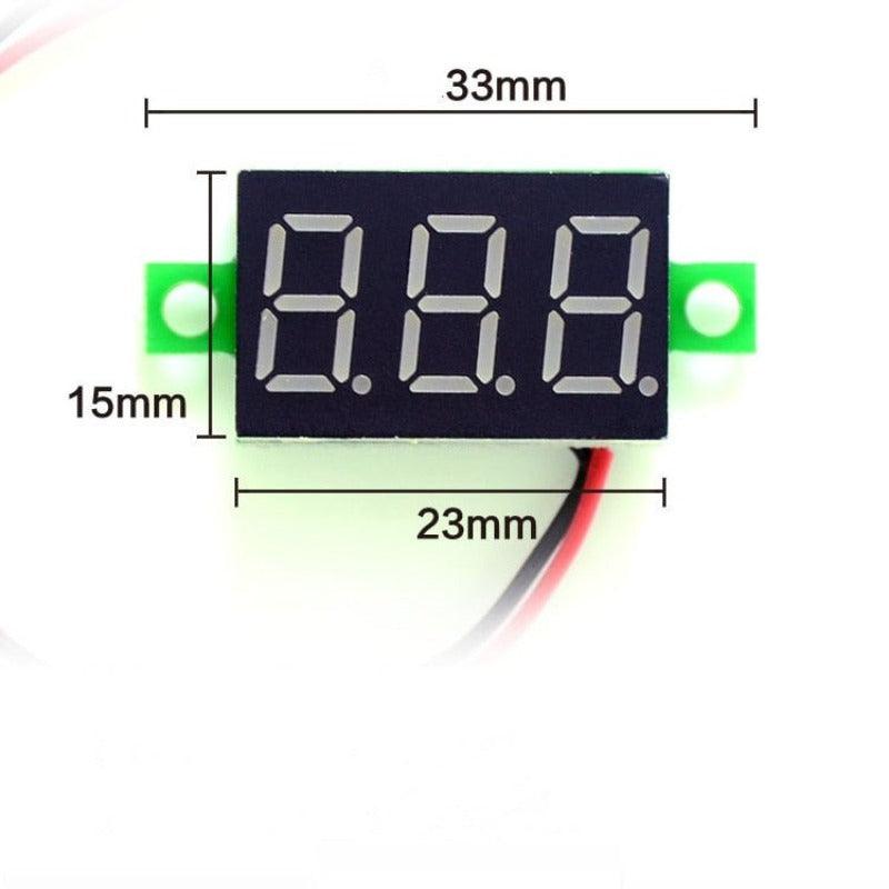 DIY Red Blue Digital LED Mini Display Module DC2.5V-32V DC0-100V Voltmeterad for Motorcycle Car.