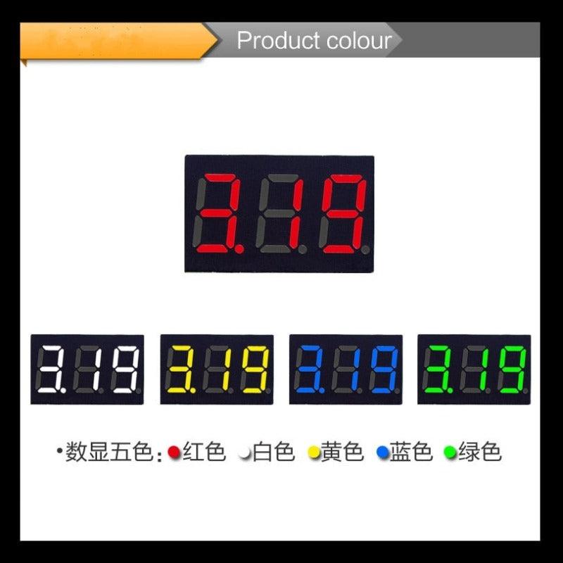 DIY Red Blue Digital LED Mini Display Module DC2.5V-32V DC0-100V Voltmeterad for Motorcycle Car.