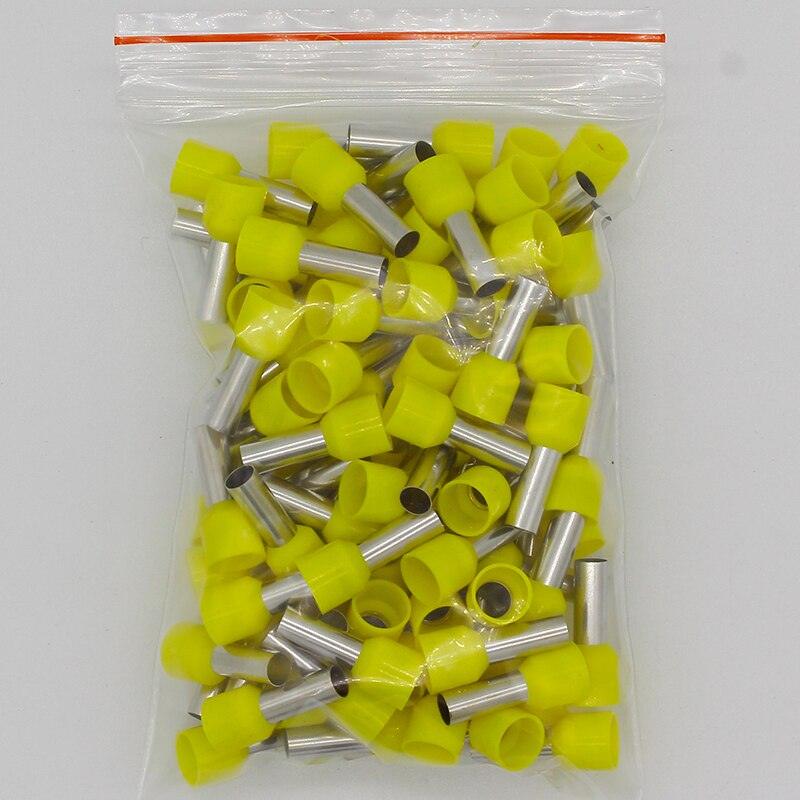 E10-12 Tube insulating Insulated terminals 10MM2 Cable Wire Connector 100PCS/Pack Insulating Crimp Terminal Connector E-.