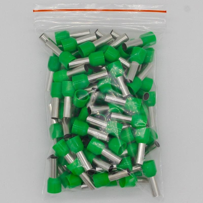 E10-12 Tube insulating Insulated terminals 10MM2 Cable Wire Connector 100PCS/Pack Insulating Crimp Terminal Connector E-.