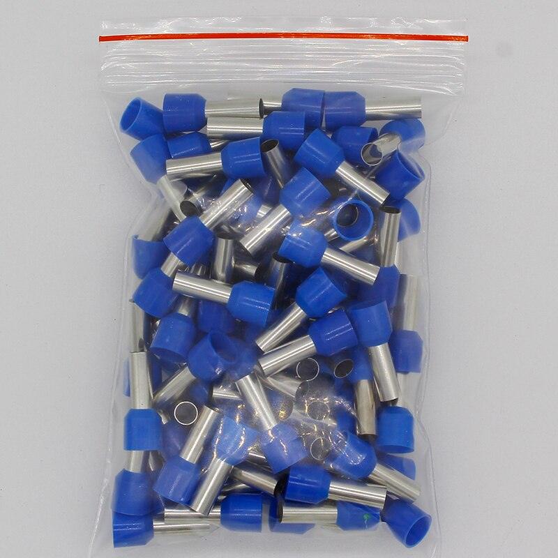 E10-12 Tube insulating Insulated terminals 10MM2 Cable Wire Connector 100PCS/Pack Insulating Crimp Terminal Connector E-.