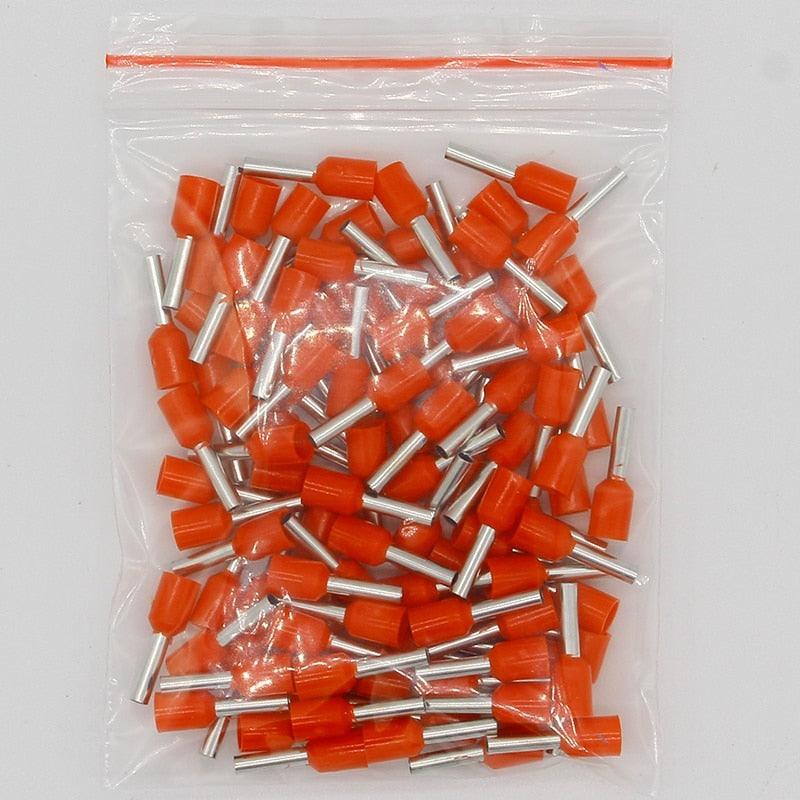 E1508 Tube insulating Insulated terminals 1.5MM2 100PCS/Pack Cable Wire Connector Insulating Crimp Terminal Connector E-.