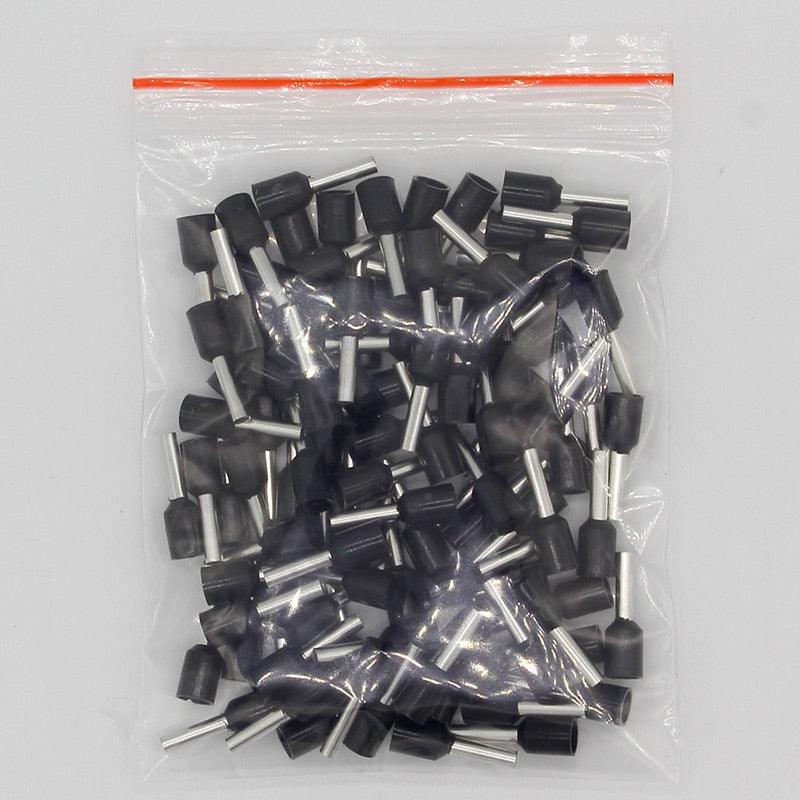 E1508 Tube insulating Insulated terminals 1.5MM2 100PCS/Pack Cable Wire Connector Insulating Crimp Terminal Connector E-.