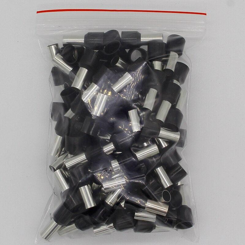 E16-12 Tube insulating Insulated terminals 16MM2 Cable Wire Connector Insulating Crimp Terminal 100PCS/Pack Connector E-.